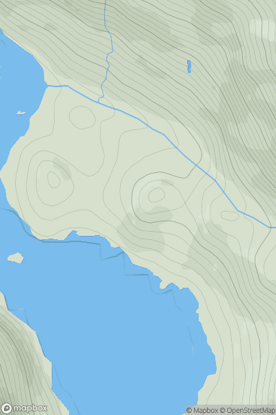 Thumbnail image for Creag Ghlas [Scourie to Lairg] showing contour plot for surrounding peak